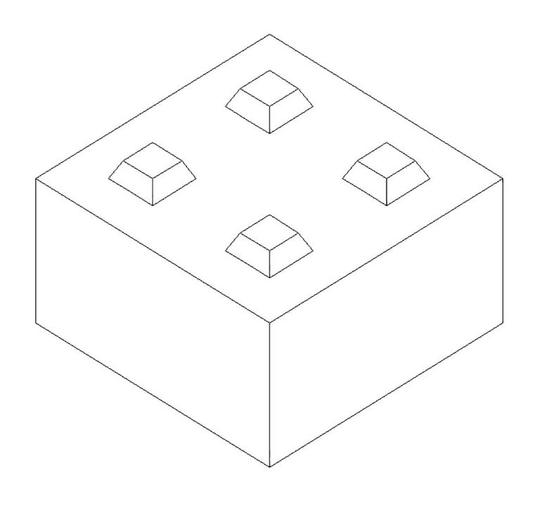 Betonblock-Normalstein 80x80x40