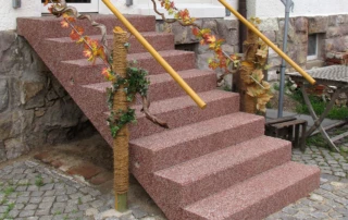 Fertigteiltreppe für einen Blumenladen in Flöha
