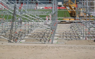 Gerüstfundamentplatten für die Erweiterung des „Stadion der Freundschaft“, Energie Cottbus