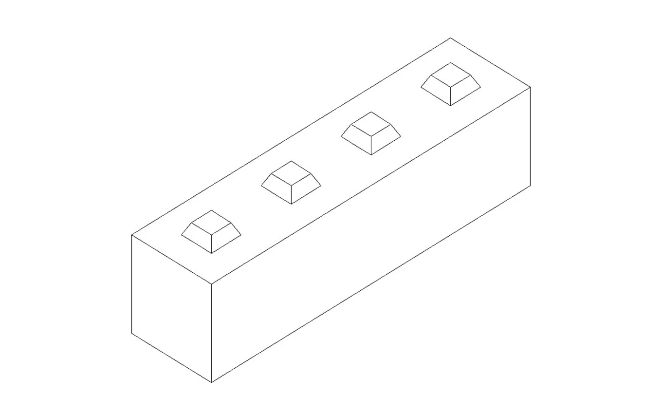 Betonblock-Normalstein 160x40x40