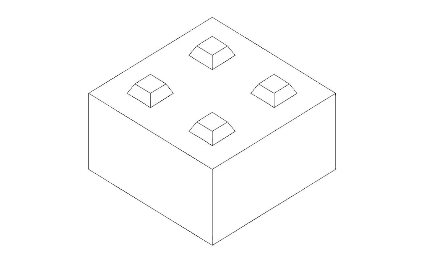 Betonblock-Normalstein 80x80x40