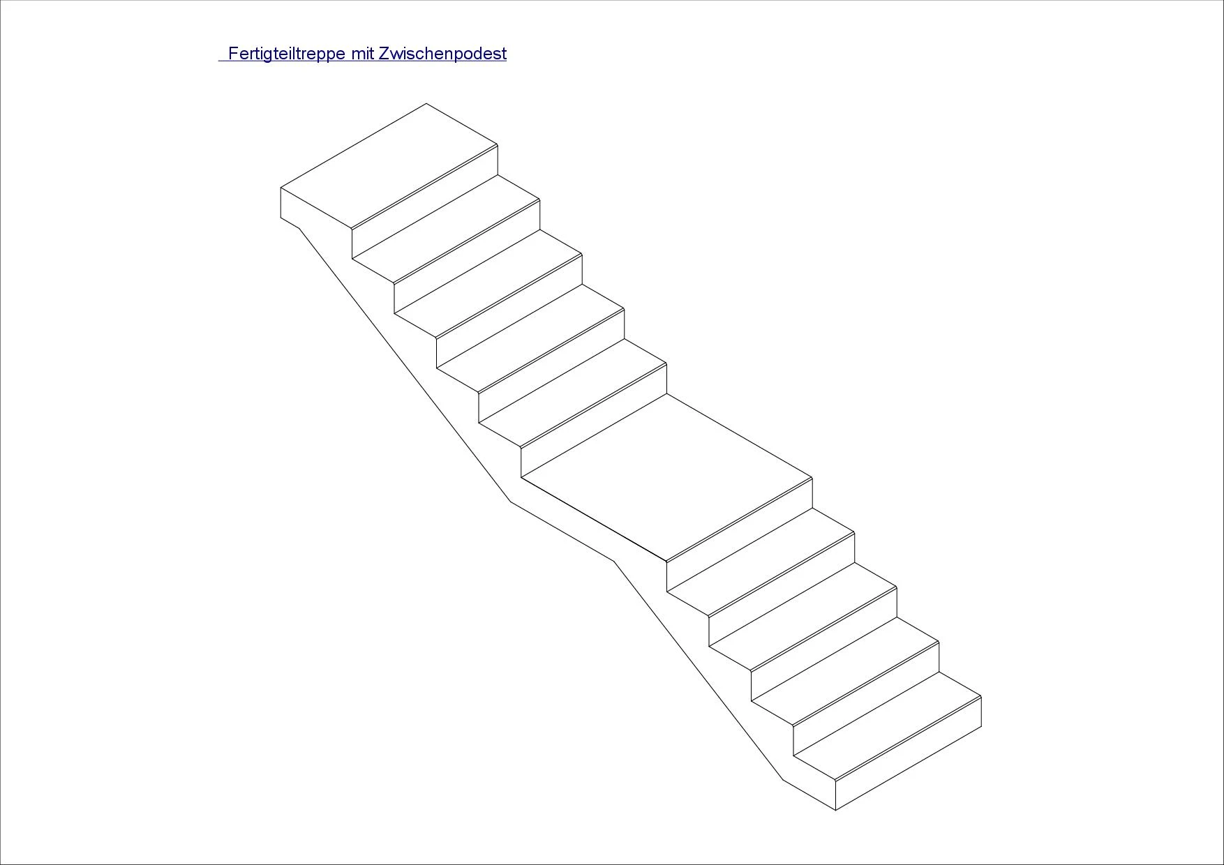 Fertigteiltreppe mit Zwischenpodest