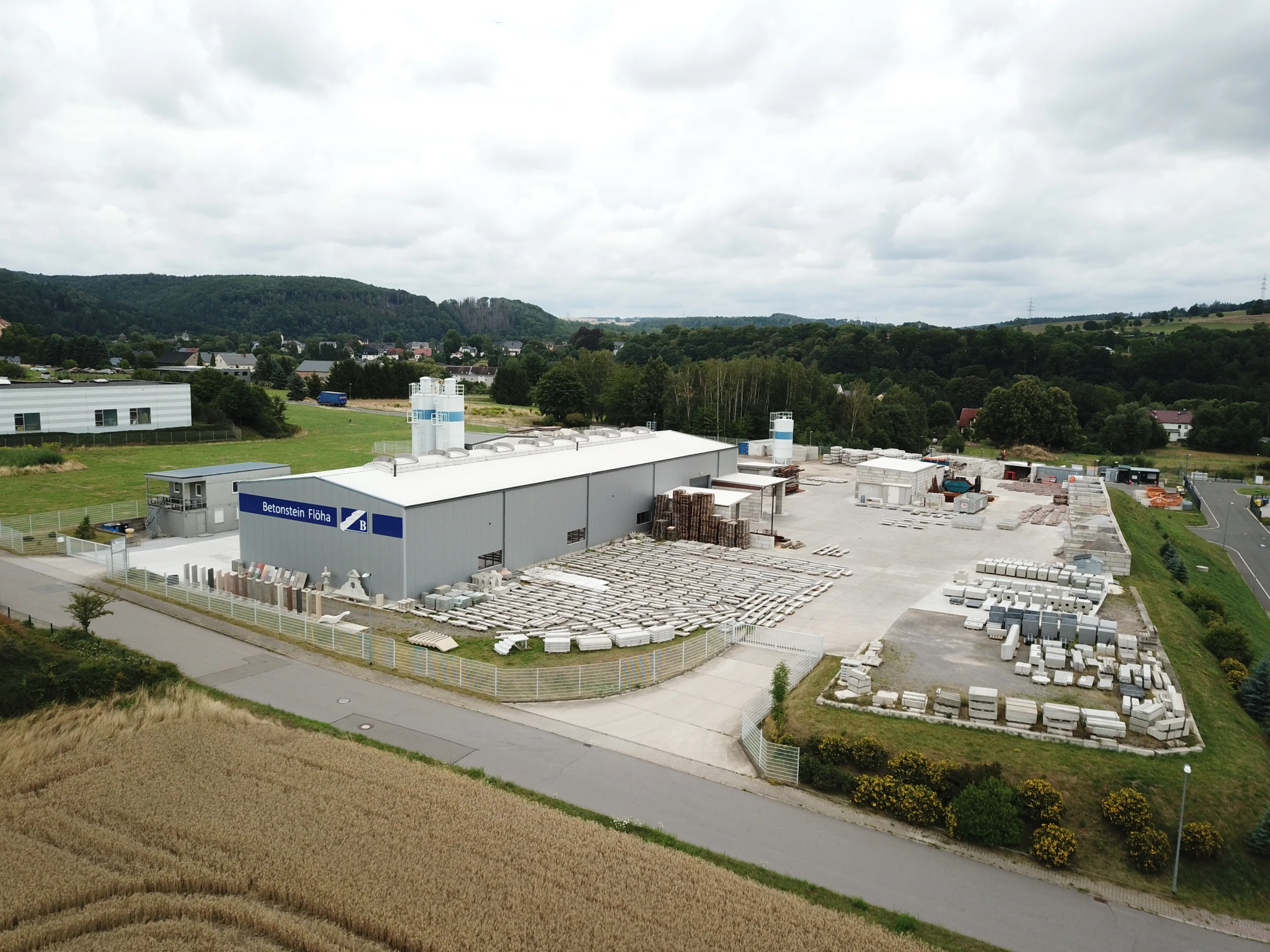 Betonstein Flöha Unternehmen von oben Betonstein Flöha Unternehmen von oben