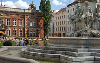 Muschelminna auf dem Postplatz in Görlitz