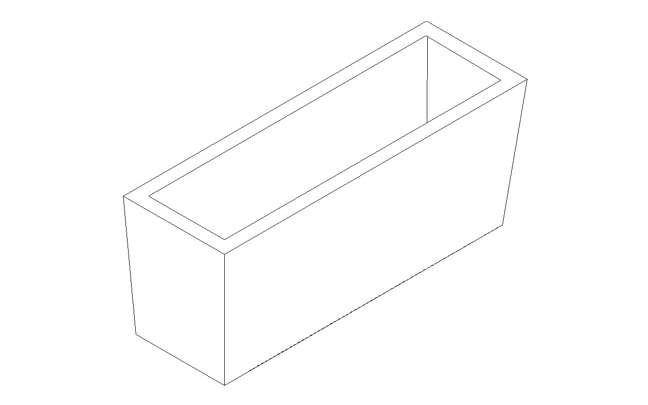 trapezförmiger Blumenkübel